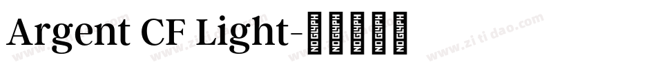 Argent CF Light字体转换